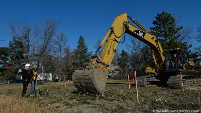 Excavation at the site of the former Camsell Hospital, the Edmonton facility that for decades was used to treat Indigenous people with tuberculosis.