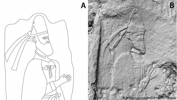 Estas imágenes muestran el (A) eelieve de roca de Merquly y eñ (B) relieve de roca de Rabana 