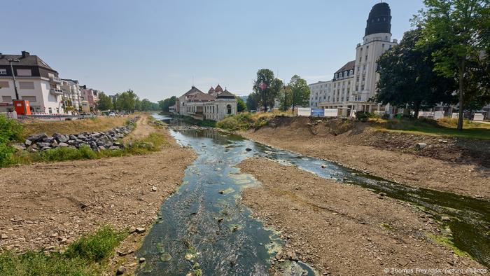 Niveau d'eau bas dans l'Ahr