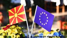 EU eröffnet Beitrittsverfahren mit Nordmazedonien - feierlicher Empfang in Skopje (20.07.2022)