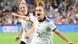 Lina Magull celebrates a goal for Germany Lina Magull celebrates a goal for Germany