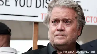 The picture shows Steve Bannon, former White House chief strategist and close alley to Donald Trump, who had continued to spread baseless rumours about election fraud in Brazil, promoting the hashtag #BrazilianSpring