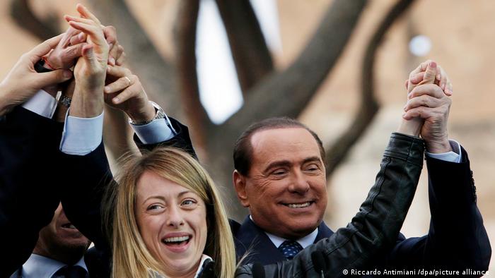 Giorgia Meloni i Silvio Berlusconi