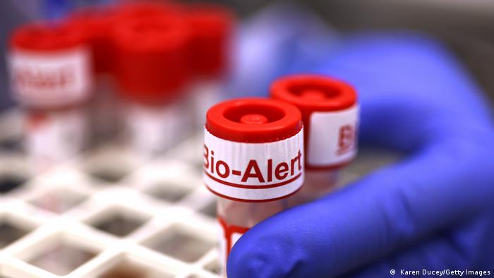Two PCR tests with 'Bio Alert' written on the lid