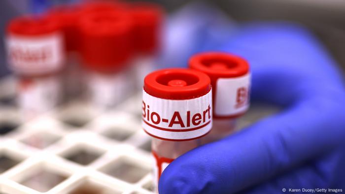 Two PCR tests with Bio Alert written on the lid