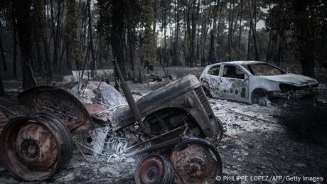 Frankreich |  Schäden durch Waldbrände en Pyla sur Mer