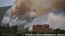 23.07.2022
TENERIFE, SPAIN - JULY 23: A helicopter intervenes in the wildfire broke out in the island of Tenerife, Spain on July 23, 2022. People rush to evacuate their animals before the threat of the declared forest fire. In total there are 585 people evacuated and more than 2000 hectares burners Andres Gutierrez / Anadolu Agency