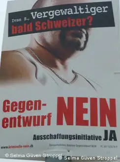 瑞士人民党宣传画：“伊万，强奸犯，很快就会成为瑞士人，不”