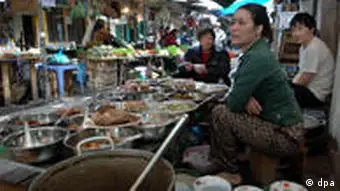 Dong Xuan Markt in Hanoi Vietnam