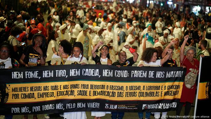 Protesto contra violência racial e de gênero em São Paulo, 25/07/2022