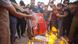 Protesters burn the portrait of the Turkish President during a demonstration condemning the artillery bombardment of a Kurdish hill village, . Protesters burn the portrait of the Turkish President during a demonstration condemning the artillery bombardment of a Kurdish hill village, .