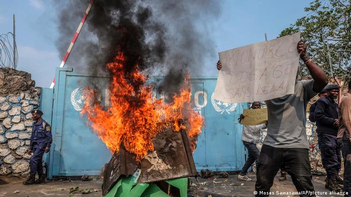 Protestos violentos contra a MONUSCO eclodiram no início da semana em Goma, leste congolês