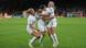 Fran Kirby celebrates a goal with her England teammates Fran Kirby celebrates a goal with her England teammates