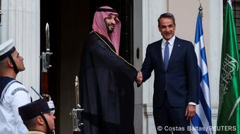 Griechenland Saudischer Kronprinz Mohammed bin Salman besucht Premieminster Kyriakos Mitsotakis