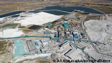 24.7.2020, ESKISEHIR, TURKEY - JULY 24: A drone photo shows an aerial view of the Eti Mine Works, affiliated to the Ministry of Energy and Natural Resources Kirka Boron Mining Enterprise is seen in Seyitgazi district of Eskisehir, Turkey on July 24, 2020. Preparations continue at the facility where lithium will be produced from boron sources. Ali Atmaca / Anadolu Agency