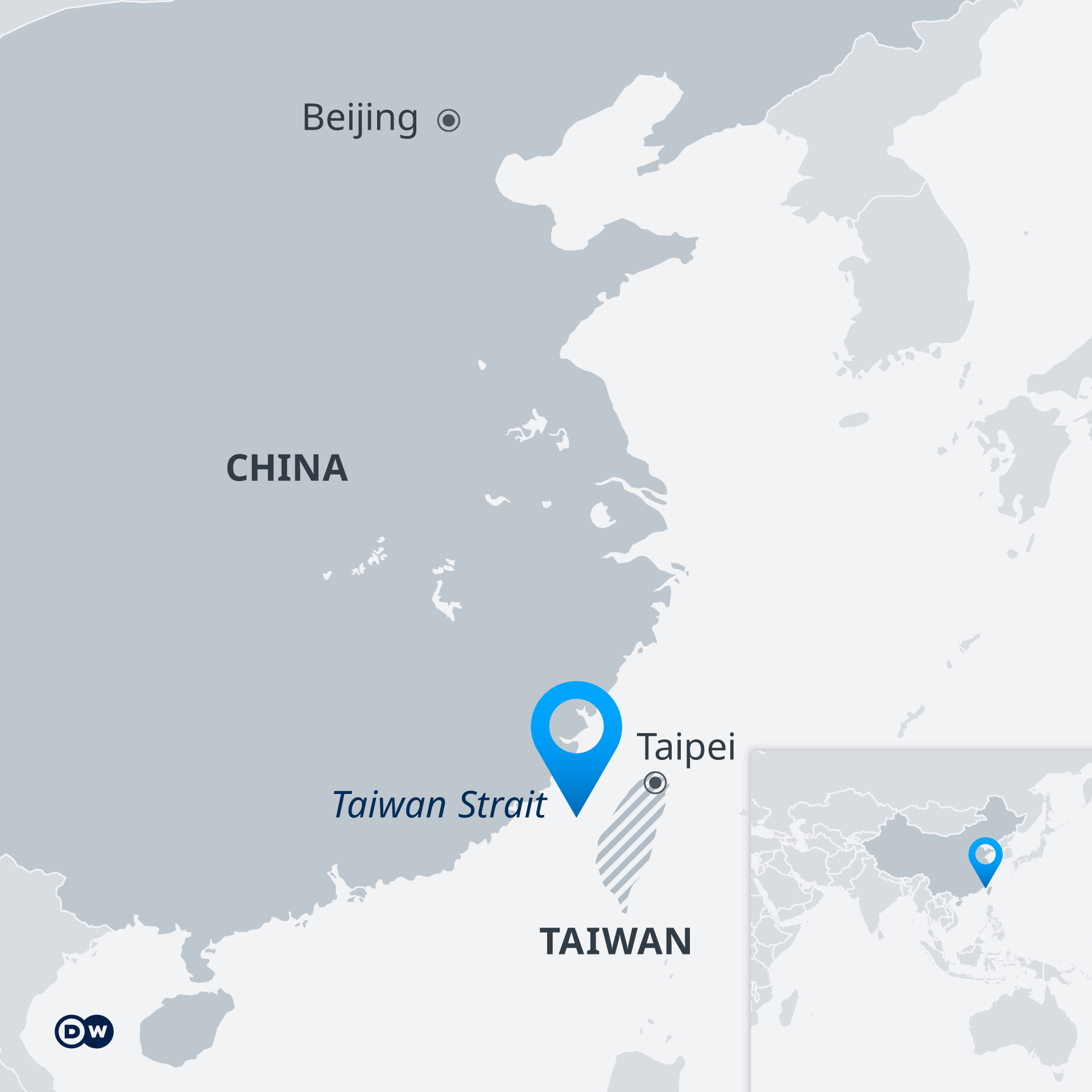  Тайванският пролив разделя острова от континентален Китай 