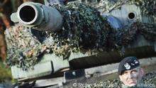 12.12.2018, Mecklenburg-Vorpommern, Torgelow: Ein polnischer Soldat steht vor einem polnischen Kampfpanzer vom Typ Leopard 2 auf dem Truppenübungsplatz Jägerbrück. Auf dem Truppenübungsplatz Jägerbrück bei Torgelow wird wieder scharf geschossen. Dabei halten etwa 150 polnische und deutsche Soldaten mit polnischen Leopard 2-Kampfpanzern und deutschen Marder-Schützenpanzern zu Trainingszwecken ein gemeinsames Gefechtsschießen ab. Foto: Stefan Sauer/dpa-Zentralbild/dpa