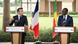 Les présidents Patrice Talon et Emmanuel Macron lors d'un point presse Les présidents Patrice Talon et Emmanuel Macron lors d'un point presse