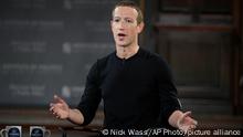 FILE - Facebook CEO Mark Zuckerberg speaks at Georgetown University in Washington, Thursday, Oct. 17, 2019. Federal regulators, Wednesday, July 27, 2022, took legal action to block Facebook parent Meta and CEO Mark Zuckerberg from acquiring virtual reality company Within Unlimited and its fitness app Supernatural, asserting the deal would hurt competition and violate antitrust laws. (AP Photo/Nick Wass, File)