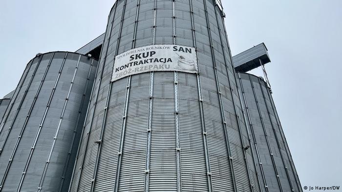 A grain stroage silo bear Przemysl in Poland
