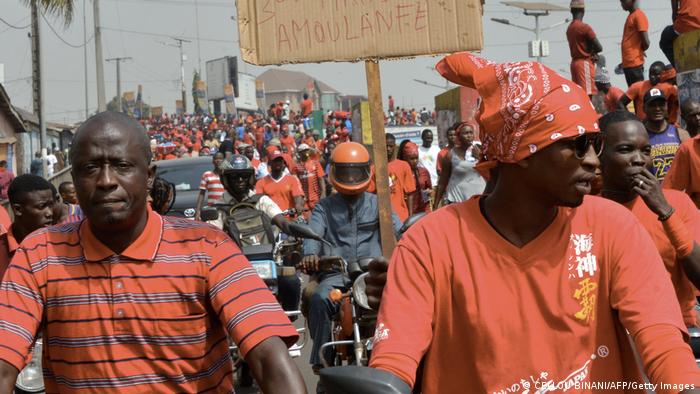 Protesto da Frente Nacional de Defesa da Constituição em Conacri