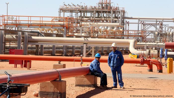 Algerian BP workers in the gas complex of Tiguentourine, In Amenas, 1600 km southeast of Algiers, Algeria