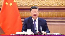 18.3.2022, Peking, CVhina, (220318) -- BEIJING, March 18, 2022 (Xinhua) -- Chinese President Xi Jinping has a video call with U.S. President Joe Biden at the latter's request in Beijing, capital of China, March 18, 2022. (Xinhua/Huang Jingwen)