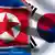 Montage der nord- und südkoreanischen Flagge (DW)