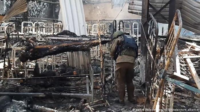 Olenivka prison after its attack - Russia and Ukraine blame each other for the deadly attack