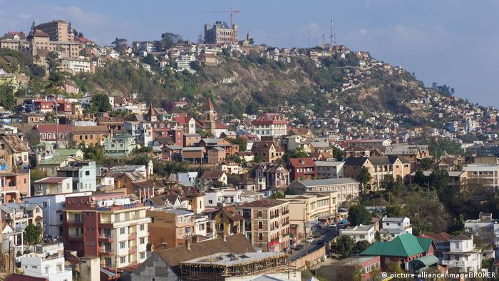 An image of buildings in Antananarivo, the capital of Madagascar
