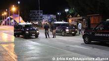 MITROVICA, KOSOVO - JULY 31: Gendarmeries and security forces block the road as security measures taken around the city while air raid sirens heard along near the Kosovo/Serbian border, in Mitrovica, Kosovo on July 31, 2022. Erkin Kevßi / Anadolu Agency