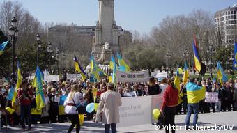 Антивоенный митинг украинцев в Испании