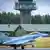 Винищувач Eurofighter вилітає з міста Лааге