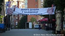 MITROVICA, KOSOVO - AUGUST 01: A view of an empty street after Kosovo decided to postpone the implementation of a new law set to come into effect Monday making it mandatory for everyone, including Serbs living in Kosovo, to have a Kosovo ID card and license plate in Mitrovica, Kosovo on August 01, 2022. Erkin Keci / Anadolu Agency