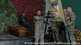 Похороны погибшего украинского военного