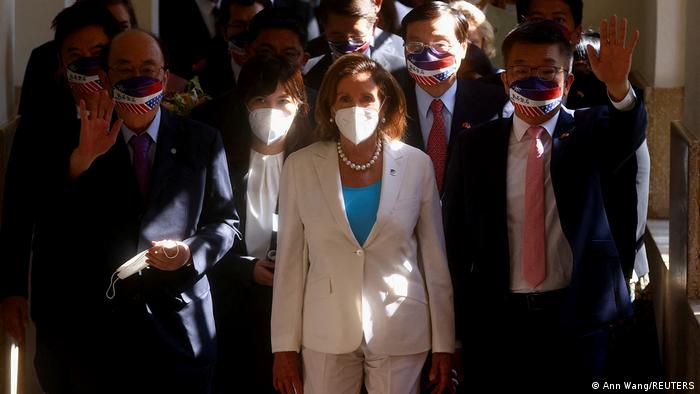 US House of Representatives Speaker Nancy Pelosi visits the parliament in Taipei