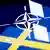 Flags of Sweden and Finland, NATO logo
