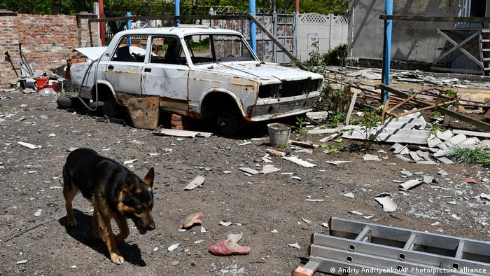 После обстрела Торецка в Донецкой области
