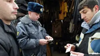 Russland Moskau Migration Migranten Polizei
