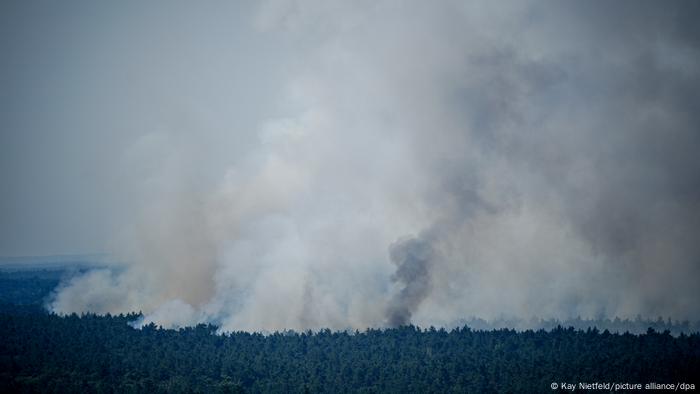 Un incendie de forêt fait rage dans la forêt près de Berlin