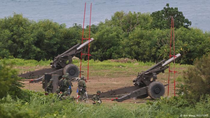 Maniobras de artillería del Ejército de Taiwán.