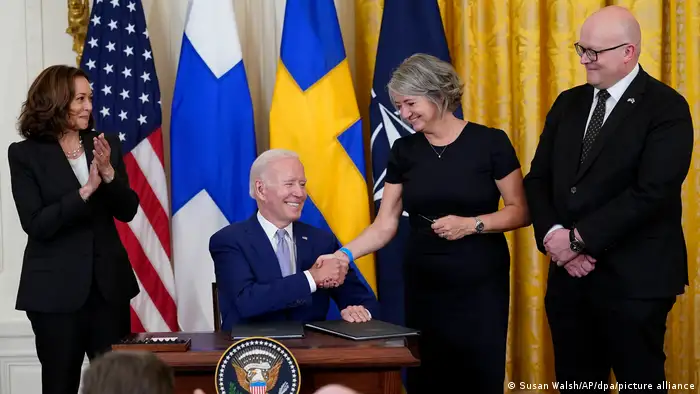 Washington | Unterzeichnungszeremonie zum NATO-Beitritt Schwedens und Finnlands mit US-Präsident Joe Biden