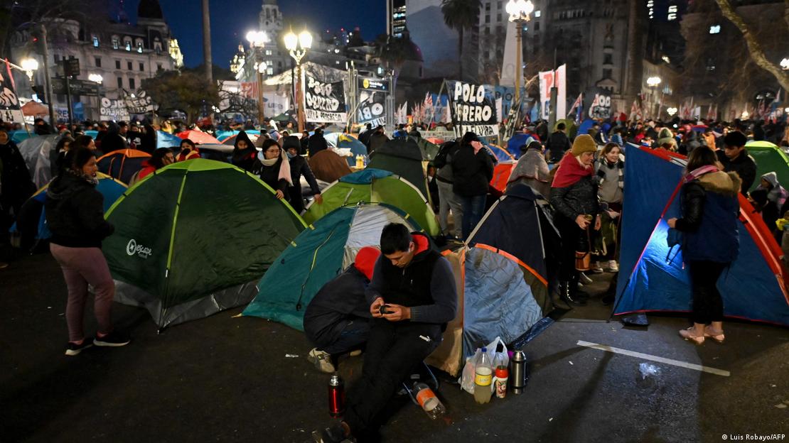 Протестен камп во Буенос Аирес (10.08.2022)