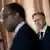 US Secretary of State Antony Blinken listens as Rwanda's Minister of Foreign Affairs Vincent Biruta speaks