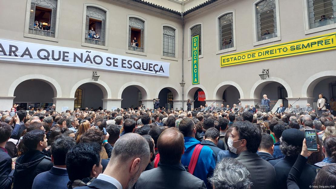 La Universidad de Sao Paulo, Brasil, durante protestas.