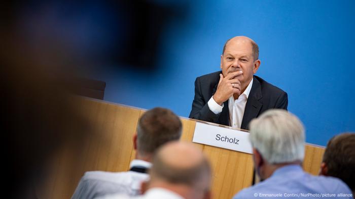 Olaf Scholz - konferenca e shtypit ne Berlin