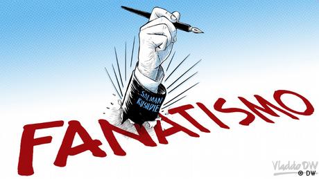 Karikatur von Vladdo I ,Kraft!' und es ist ,Fanatismus'