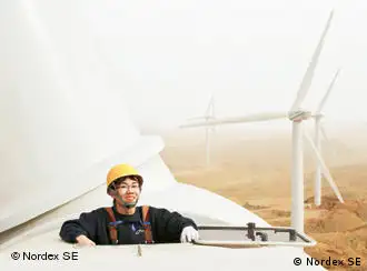 中国安装了德国恩德公司的风力发电机