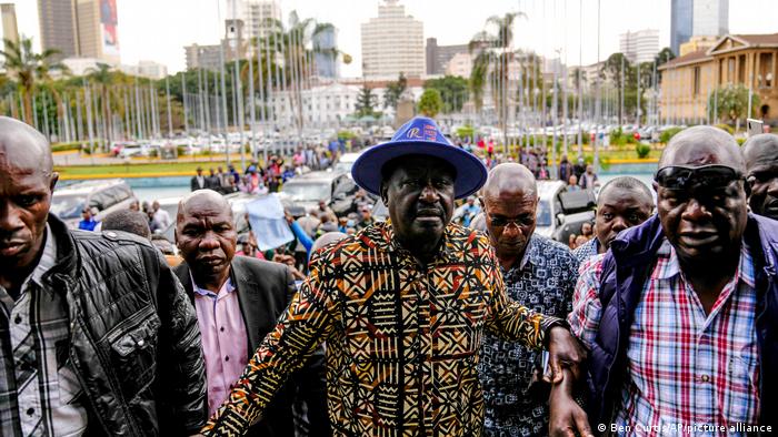 Kenia Nairobi | Raila Odinga und Unterstützer 