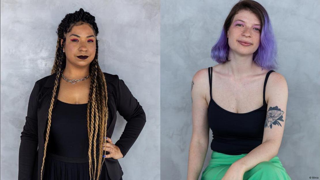 A advogada Laura Astrolabio (esq.) e a cientista polítca Hannah Maruci (dir.), cofundadoras da